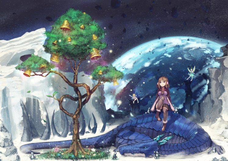 snow, Winter, Bell, Fairies HD Wallpaper Desktop Background