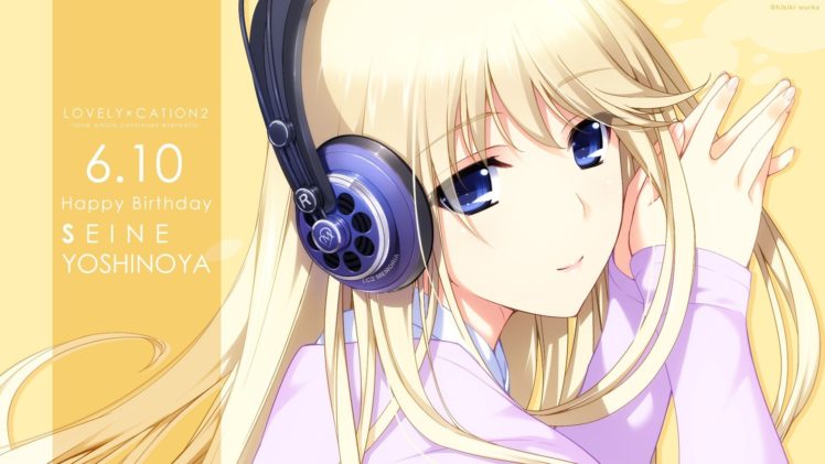anime, Anime girls, Headphones, Lovely x Cation 2, Yoshinoya Seine HD Wallpaper Desktop Background