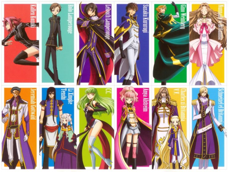 Code Geass, Lamperouge Lelouch, Kururugi Suzaku, Lamperouge Nunnally, C.C., Anime HD Wallpaper Desktop Background
