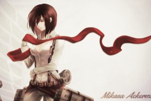 Shingeki no Kyojin, Mikasa Ackerman, Anime girls, Anime