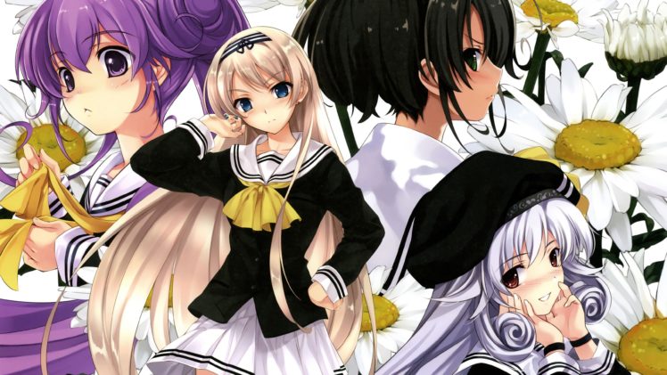 anime, Anime girls, Long hair, School uniform, Boku to Kanojo ni Furu Yoru HD Wallpaper Desktop Background