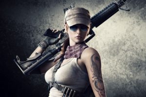 tattoos, Sunglasses, Rifle, Hat, C g, Weapons, Weapon, Sexy, Babe, Girl