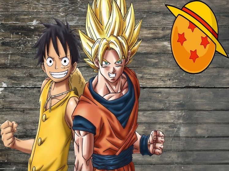 Monkey D. Luffy, Son Goku, One Piece, Dragon Ball Z HD Wallpaper Desktop Background