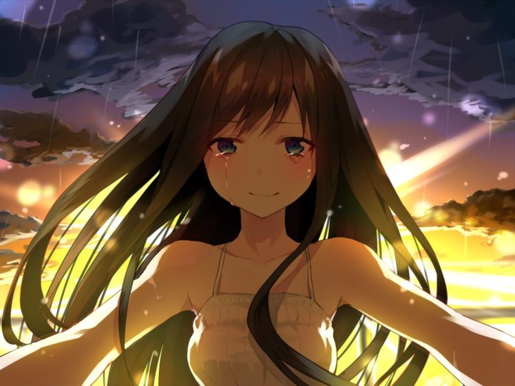crying, Anime girls HD Wallpaper Desktop Background