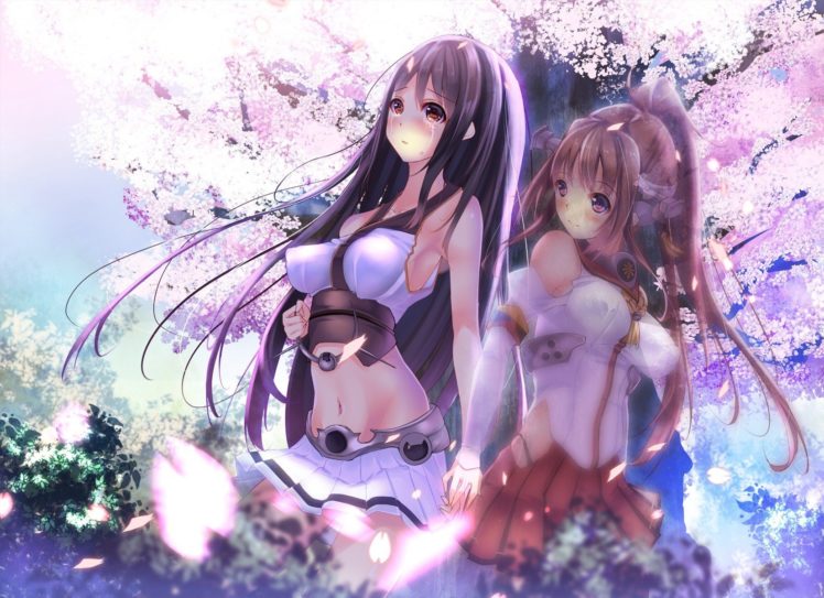 crying, Anime girls, Nagato (KanColle), Yamato (KanColle), Kantai Collection HD Wallpaper Desktop Background