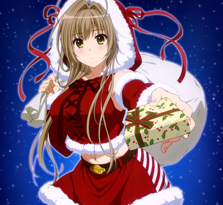 Santa costume, Anime girls, Anime, Amagi Brilliant Park, Sento Isuzu HD Wallpaper Desktop Background