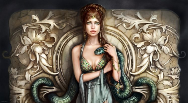 serpent, Snake, Girl HD Wallpaper Desktop Background