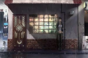 original characters, Detailed, Anime girls, Anime, Rain, Window, Bricks, Door, Stairs, Pipes, Pavements