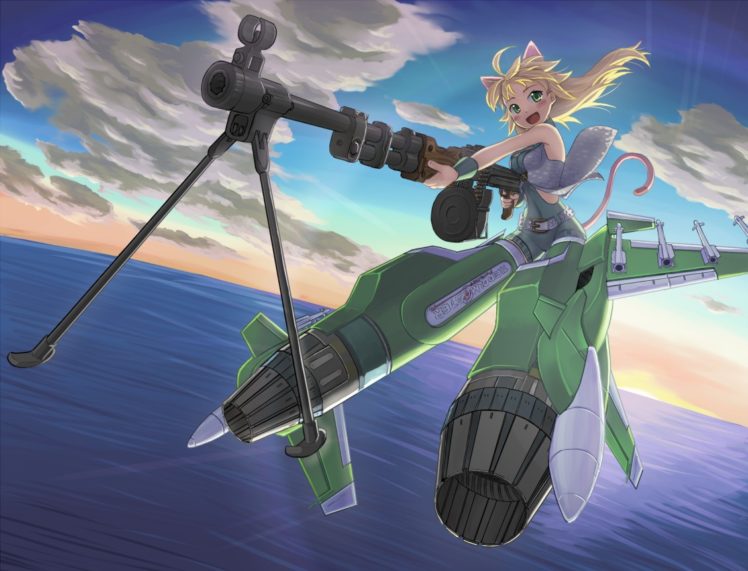 jet fighter, Strike Witches, Hoshii Miki, THE iDOLM@STER HD Wallpaper Desktop Background