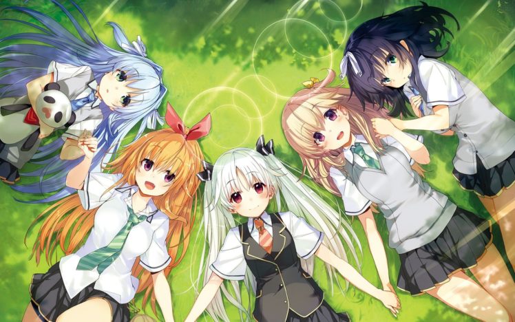 anime girls, Schoolgirls HD Wallpaper Desktop Background