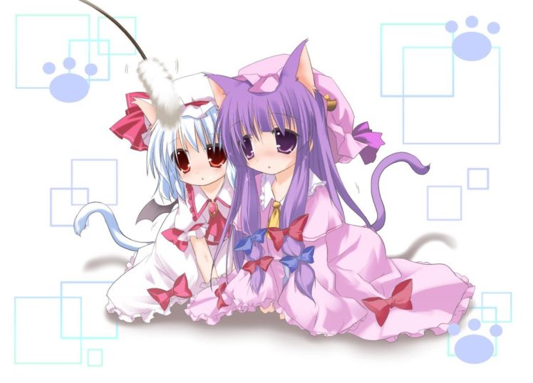 anime, Anime girls, Touhou, Patchouli Knowledge, Remilia Scarlet HD Wallpaper Desktop Background