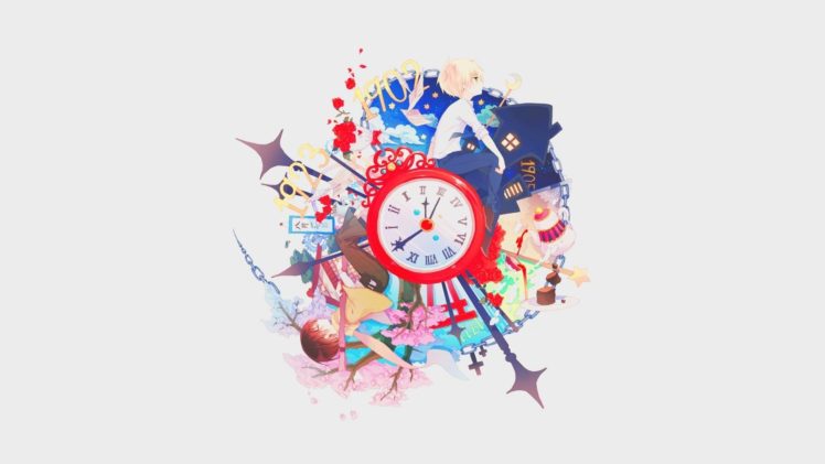 anime, Clocks HD Wallpaper Desktop Background