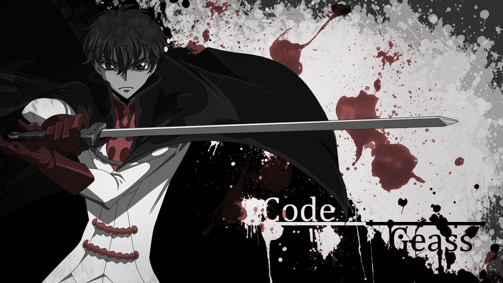 anime, Code Geass, Kururugi Suzaku, Selective coloring, Sword Wallpaper