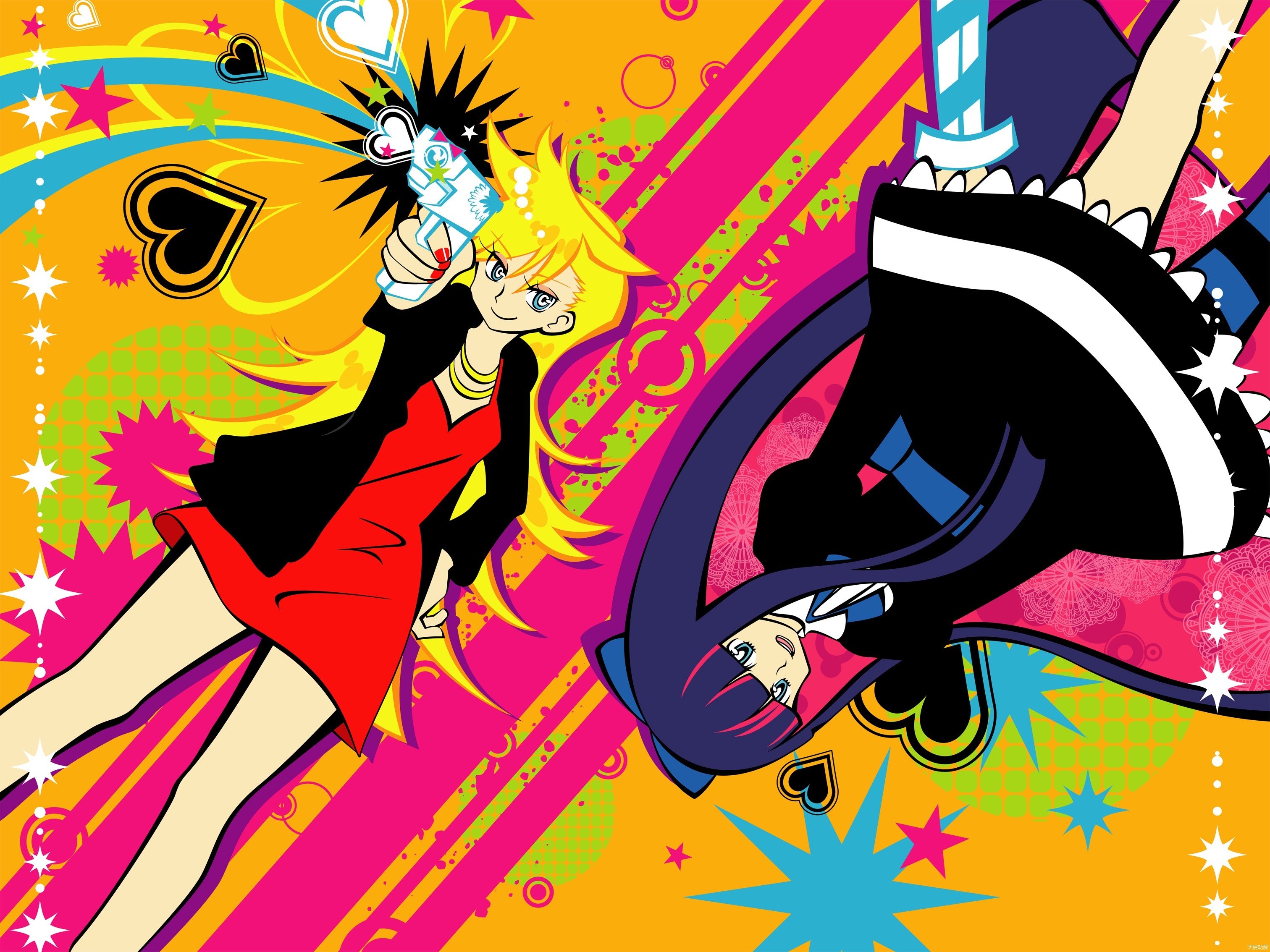 anime, Panty and Stocking with Garterbelt, Anarchy Panty, Anarchy Stocking Wallpaper