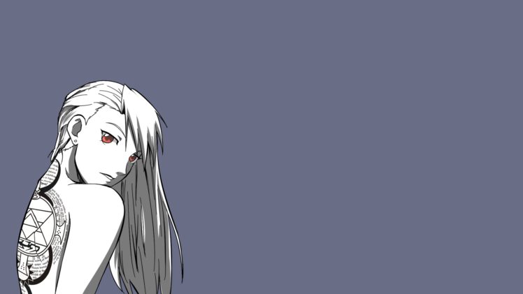Riza Hawkeye, Full Metal Alchemist, Simple background, Anime girls HD Wallpaper Desktop Background