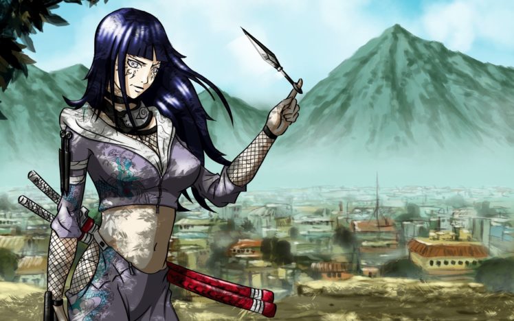 anime, Naruto Shippuuden, Hyuuga Hinata, Konoha HD Wallpaper Desktop Background