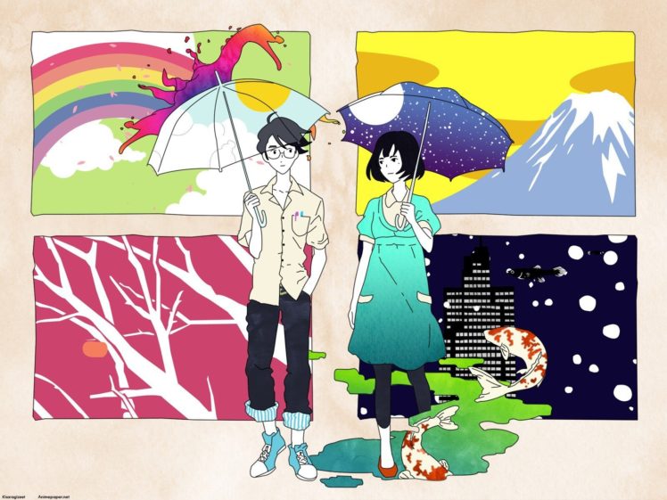 The Tatami Galaxy, Akashi, Watashi, Anime HD Wallpaper Desktop Background