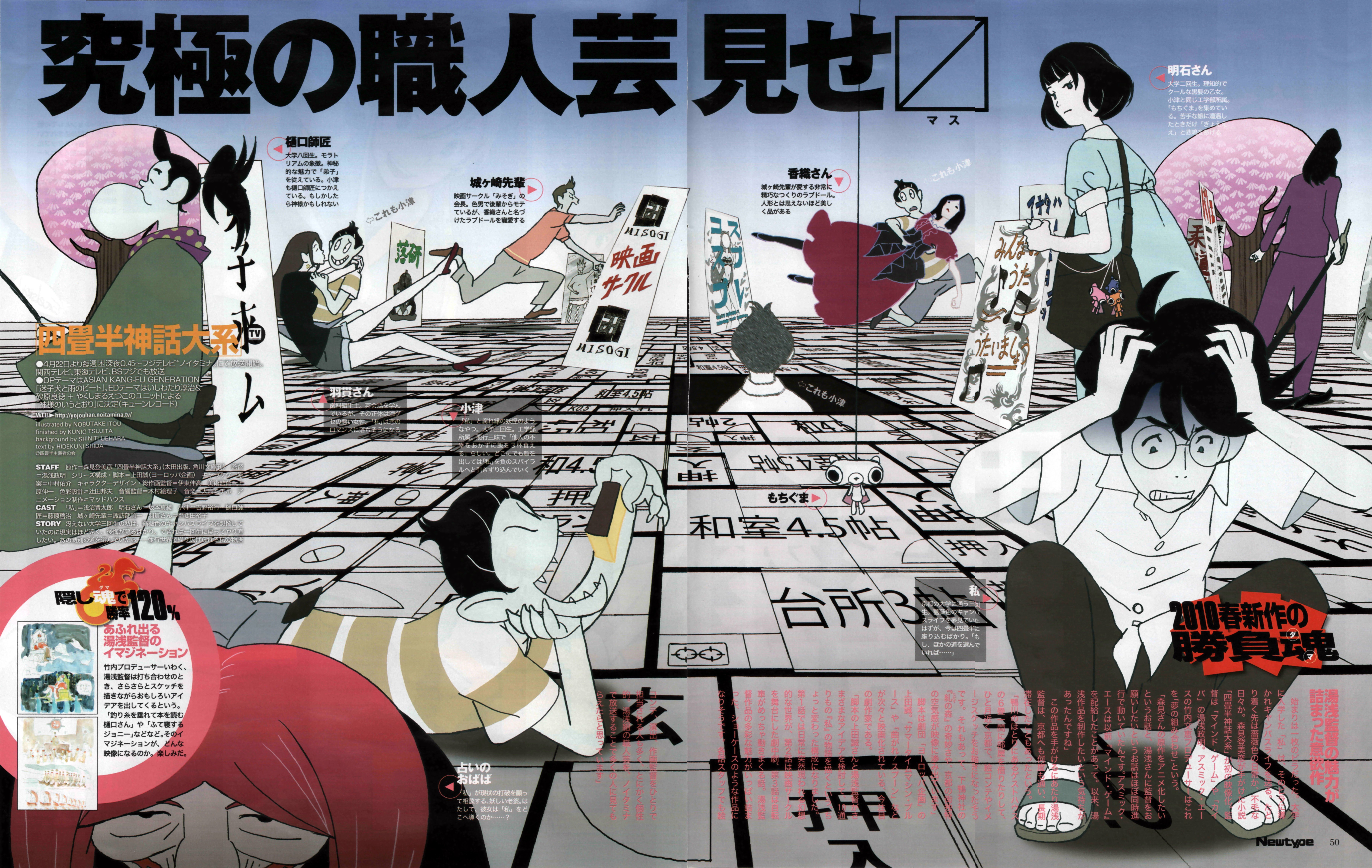 The Tatami Galaxy, Watashi, Akashi, Osu, Anime Wallpaper