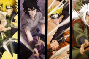 Naruto Shippuuden, Hokage, Anime, Namikaze Minato, Uchiha Sasuke, Uzumaki Naruto, Jiraiya, Panels