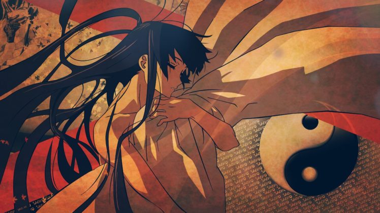anime, Busujima Saeko, Highschool of the Dead, Yin and Yang HD Wallpaper Desktop Background