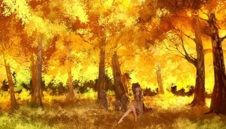 Touhou, Video games, Anime girls, Trees, Hakurei Reimu, Nature HD Wallpaper Desktop Background