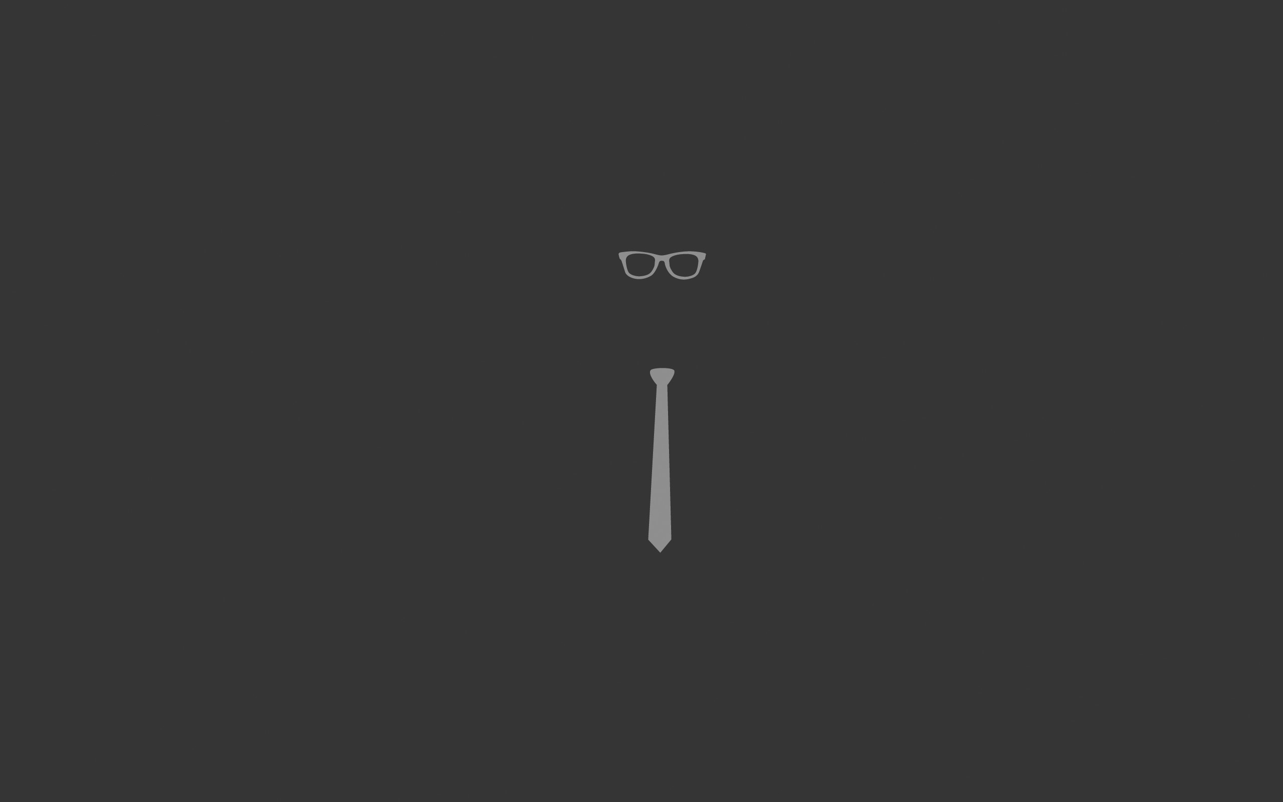 minimalistic, Tie, Glasses Wallpaper