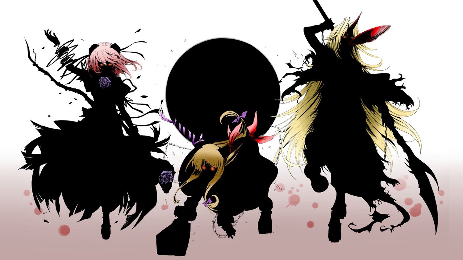 anime, Touhou, Anime girls, Hoshiguma Yuugi, Ibaraki Kasen, Ibuki Suika Wallpaper