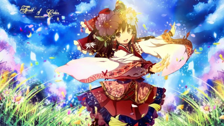 anime, Touhou, Hakurei Reimu, Miko HD Wallpaper Desktop Background