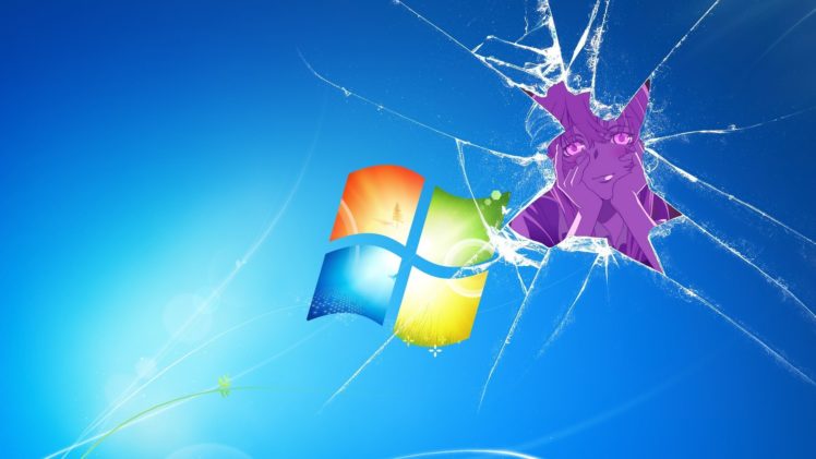Mirai Nikki, Broken glass, Microsoft Windows, Logo HD Wallpaper Desktop Background