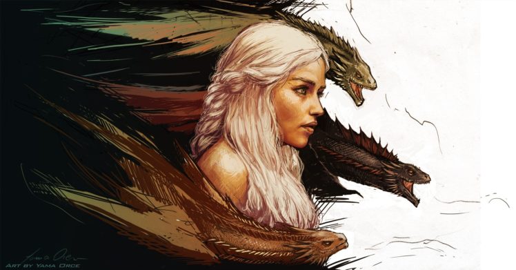 game, Of, Thrones, Daenerys, Targaryen, Art, Fantasy, Dragon, Dragons HD Wallpaper Desktop Background