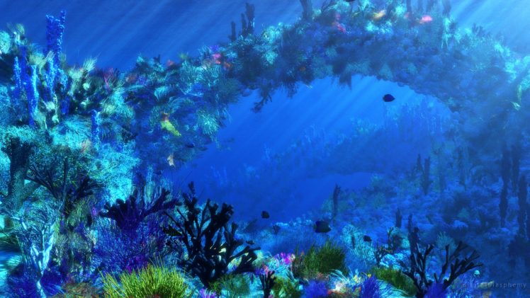 HD desktop wallpaper: Anime, Girl, Underwater download free picture #1047324