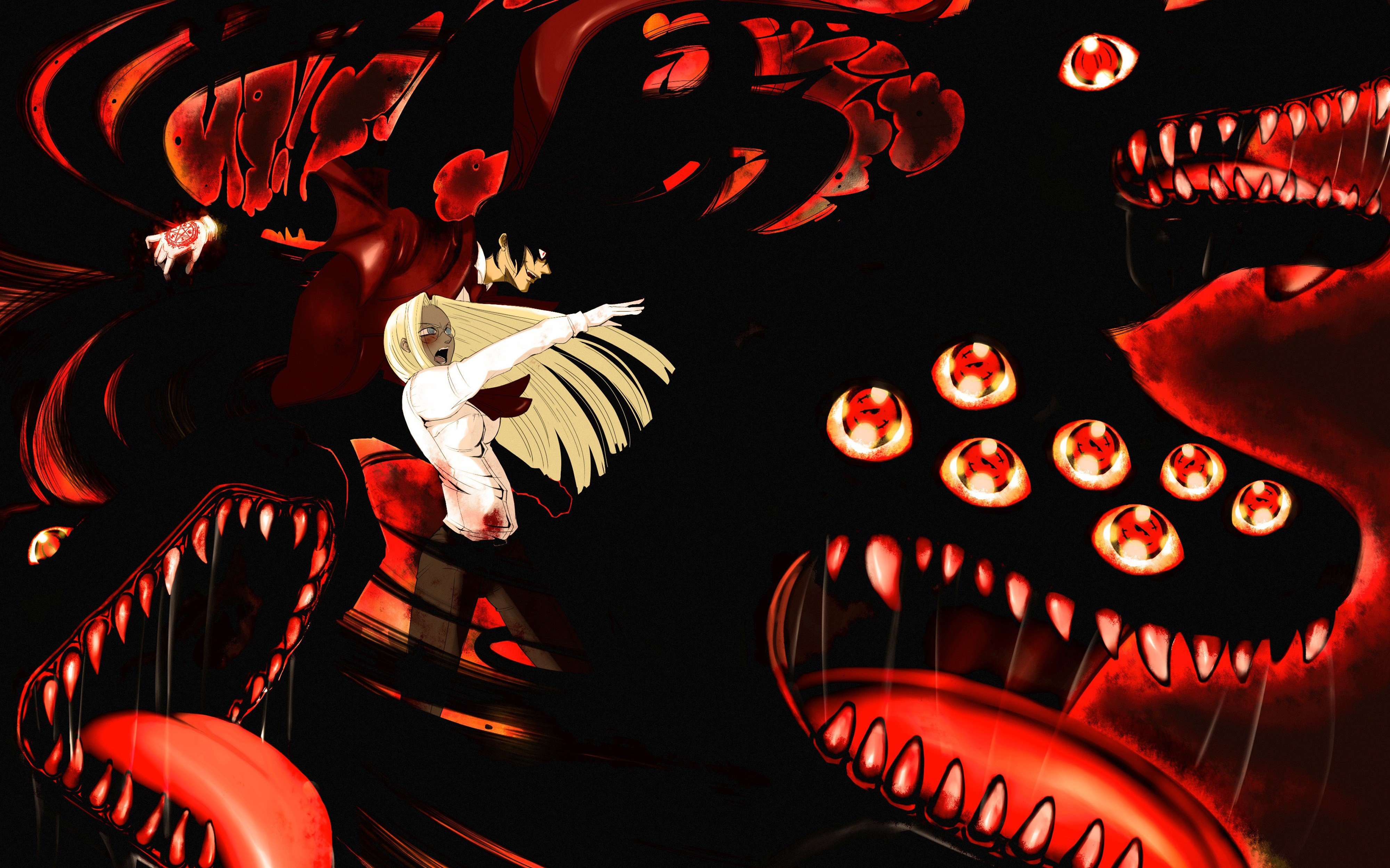 Hellsing, Alucard, Sir Integra Fairbrook Wingates Hellsing, Vampires Wallpaper