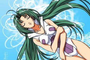 anime, Anime girls, Green hair
