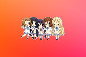 K ON!, Chibi, Tainaka Ritsu, Akiyama Mio, Nakano Azusa, Hirasawa Yui, Kotobuki Tsumugi
