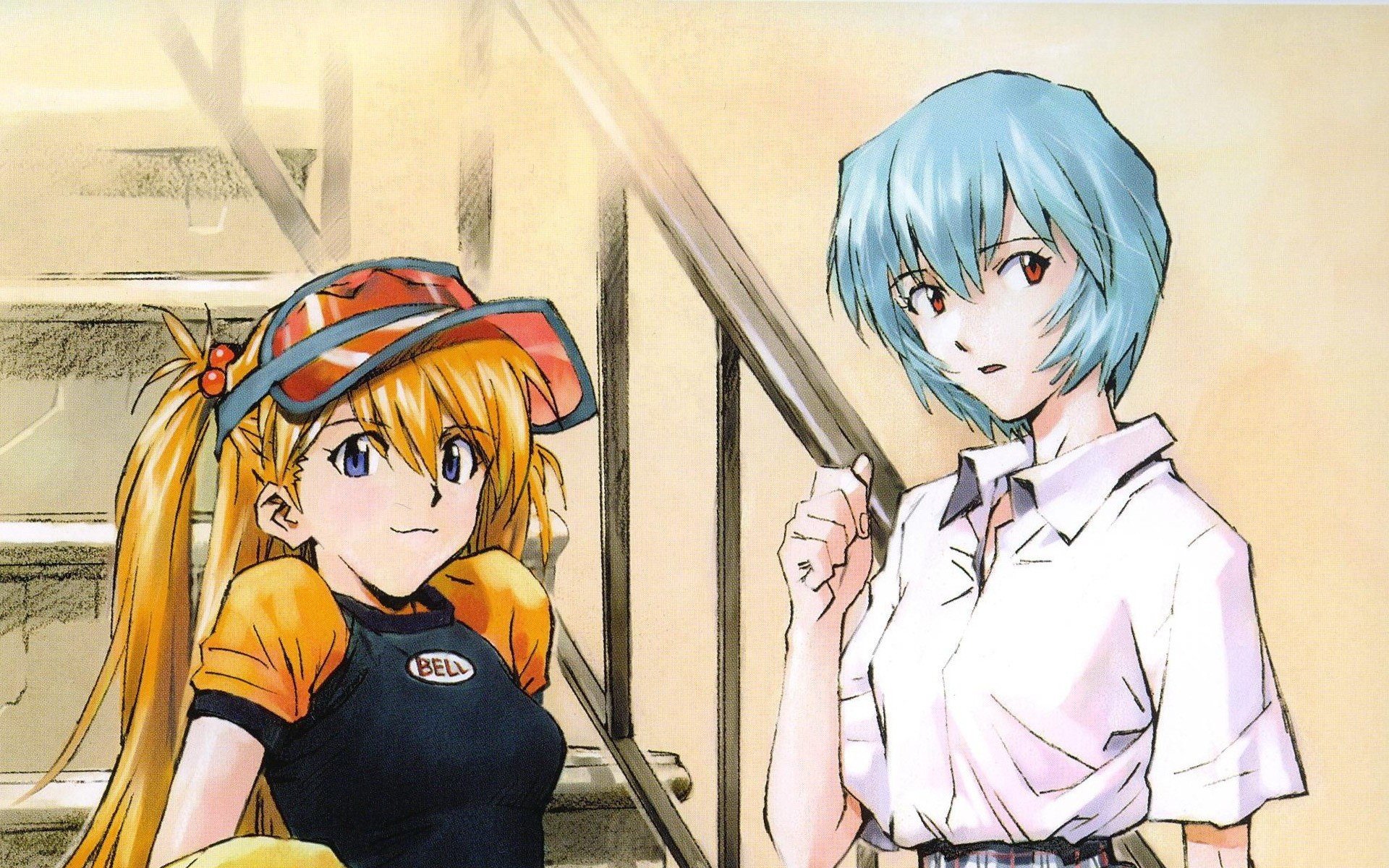 Neon Genesis Evangelion, Asuka Langley Soryu, Ayanami Rei Wallpaper