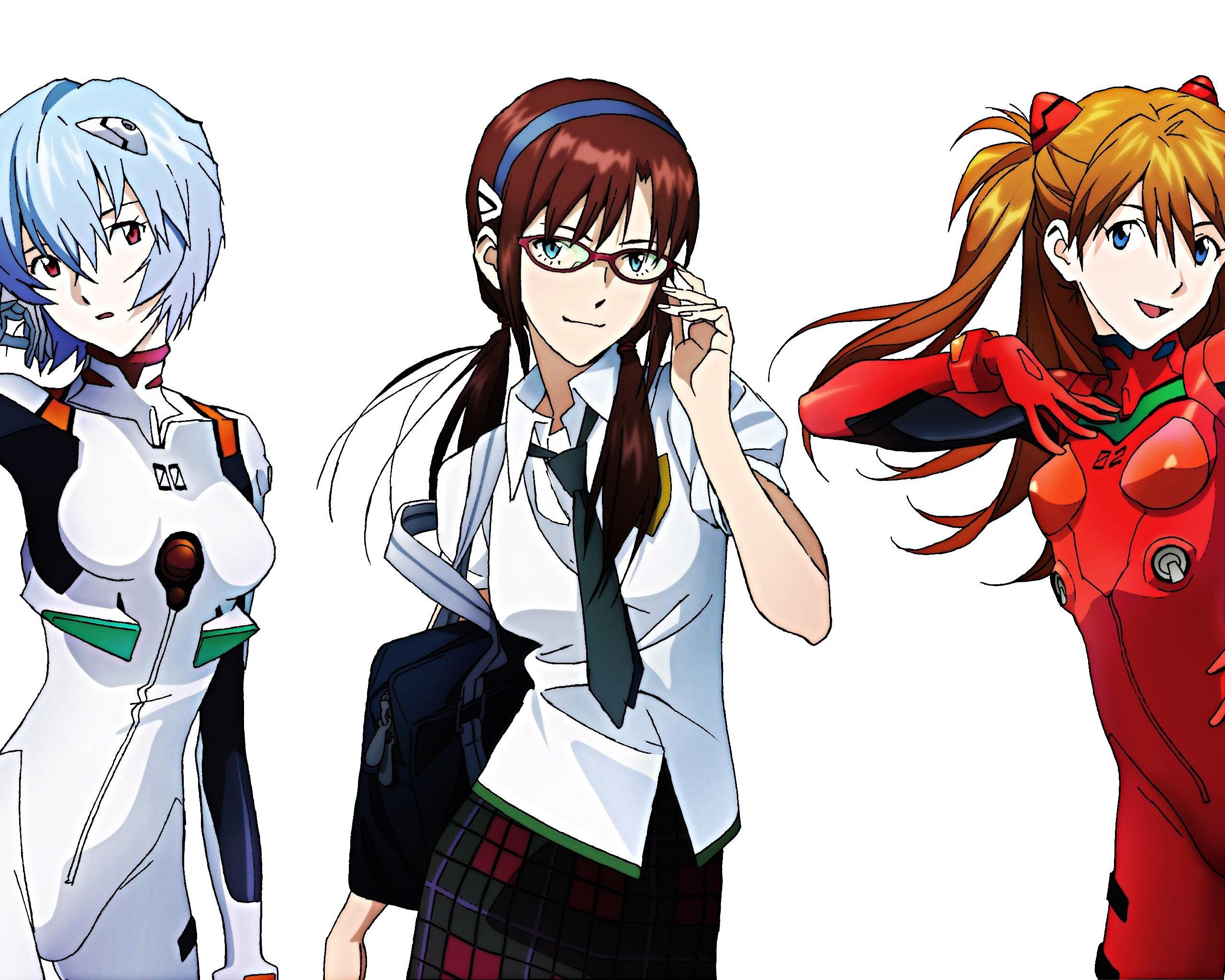 Neon Genesis Evangelion, Ayanami Rei, Asuka Langley Soryu Wallpaper