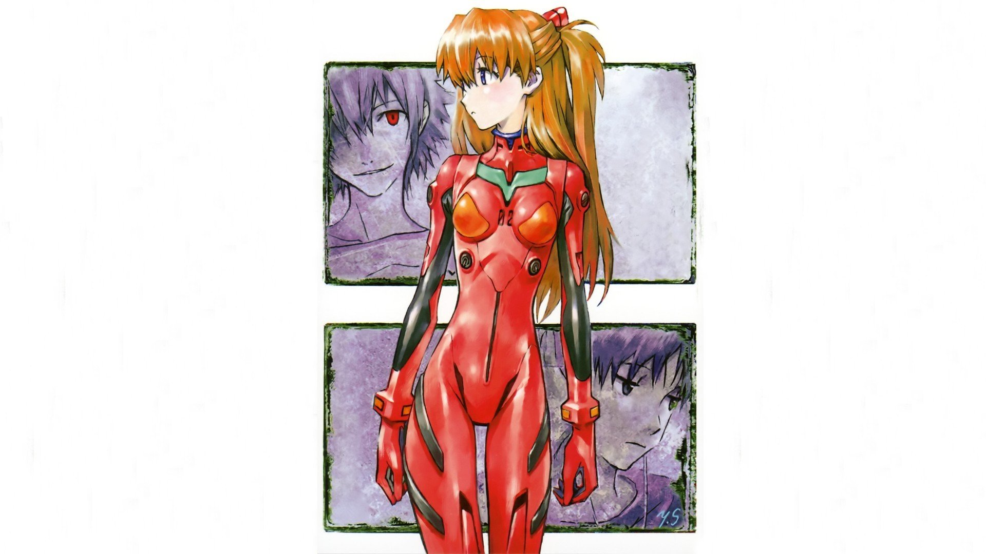 Neon Genesis Evangelion, Ikari Shinji, Kaworu Nagisa, Asuka Langley Soryu Wallpaper