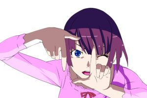 jiachao, Senjougahara Hitagi, Anime girls, Anime