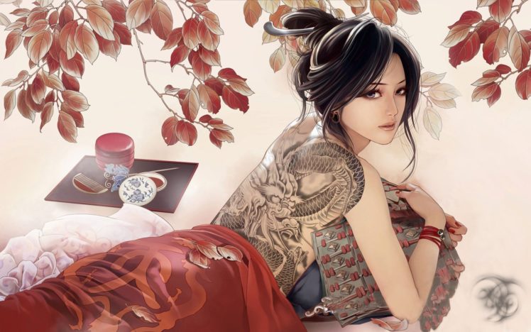 women, Tattoo, Fantasy art HD Wallpaper Desktop Background
