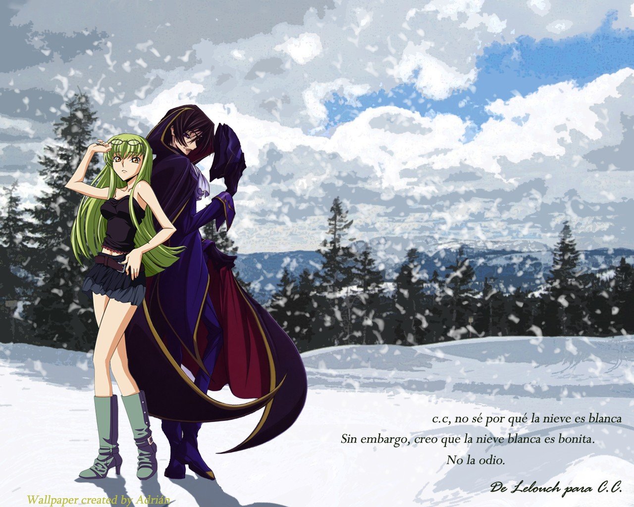 Code Geass, Lamperouge Lelouch, C.C. Wallpaper