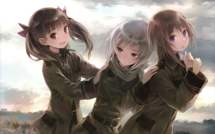 anime, Sora no Woto, Anime girls, Kannagi Noel, Sorami Kanata, Suminoya Kureha HD Wallpaper Desktop Background