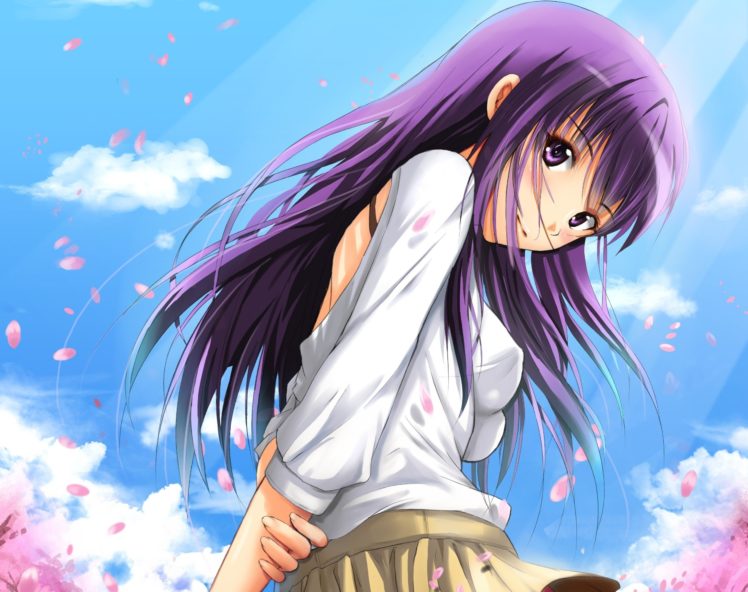 anime girls, Sun rays, Artwork HD Wallpaper Desktop Background