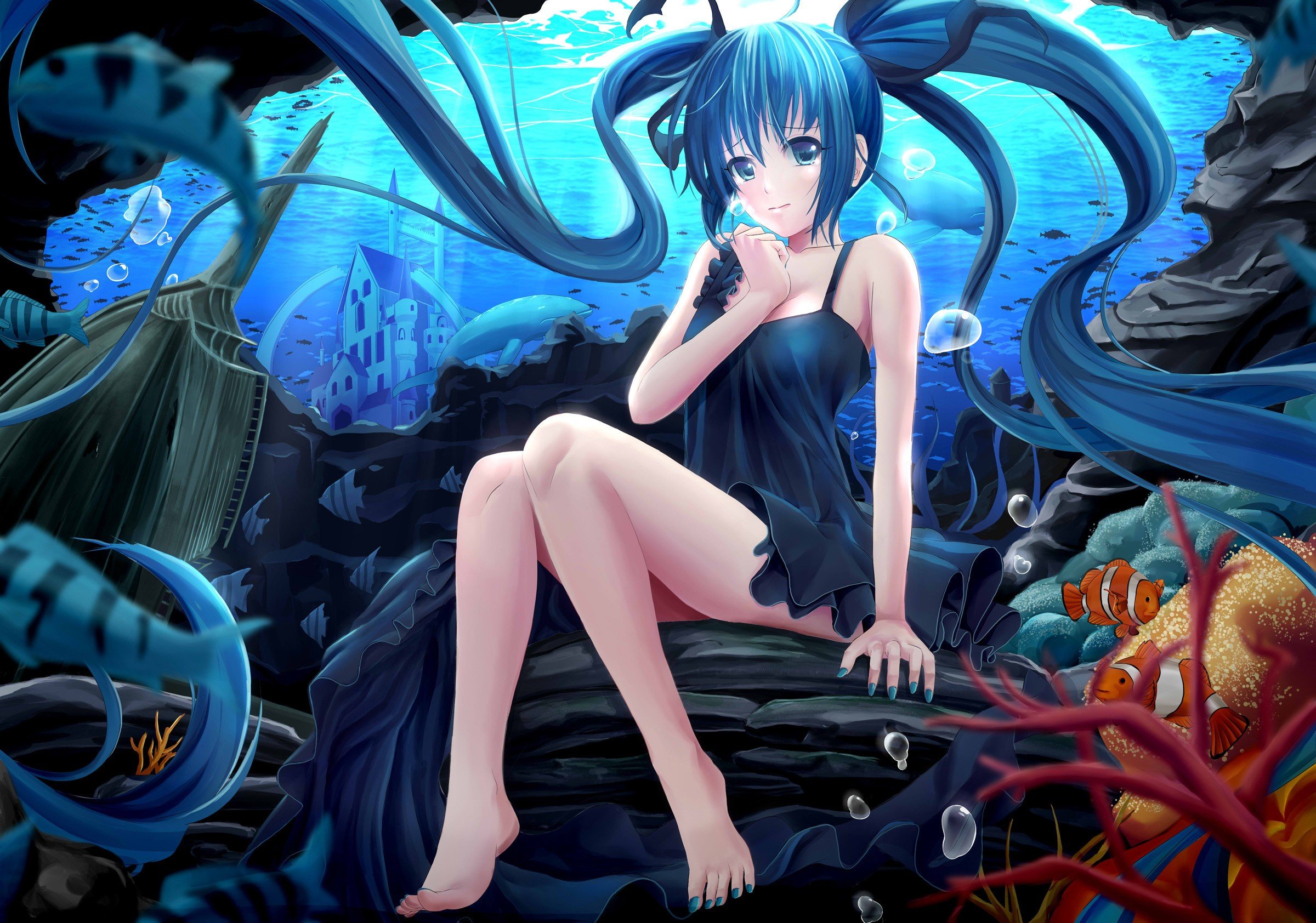 Blue Wallpaper Anime Free Anime And Cartoon Online Top Blue Bleach