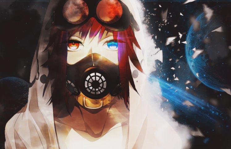 anime, Vocaloid, Megpoid Gumi, Gas masks, Goggles HD Wallpaper Desktop Background