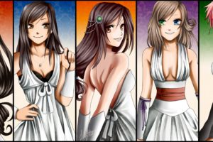 anime, Anime girls, Final Fantasy, Tifa Lockhart, Garnet Til Alexandros XVII, Rinoa Heartilly, Claire Farron