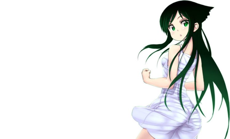 anime girls, Saya no Uta, Green hair HD Wallpaper Desktop Background