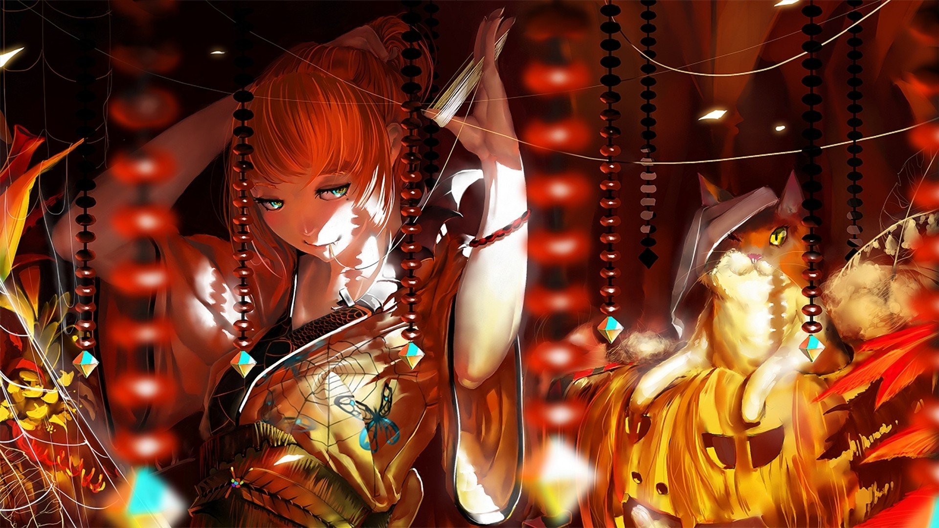 kimono, Anime girls Wallpaper