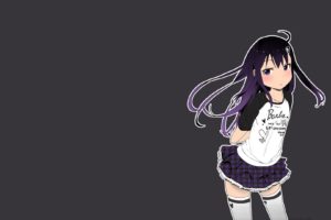 Arekusa Mahone, Anime girls, Short skirt, Long hair, Dark hair, Stockings, Anime
