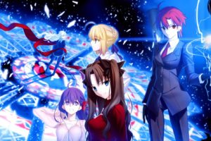 anime girls, Type Moon, Tohsaka Rin, Saber, Matou Sakura, Fate Series, Fate Hollow Ataraxia, Bazett Fraga McRemitz, Caren Hortensia