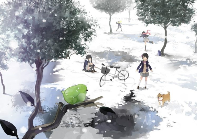 anime, Snow HD Wallpaper Desktop Background